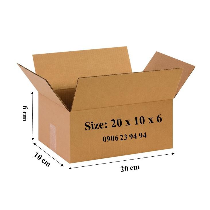 Size: 20x10x6 - Hộp carton, Hộp đóng hàng, hộp giấy đóng hàng