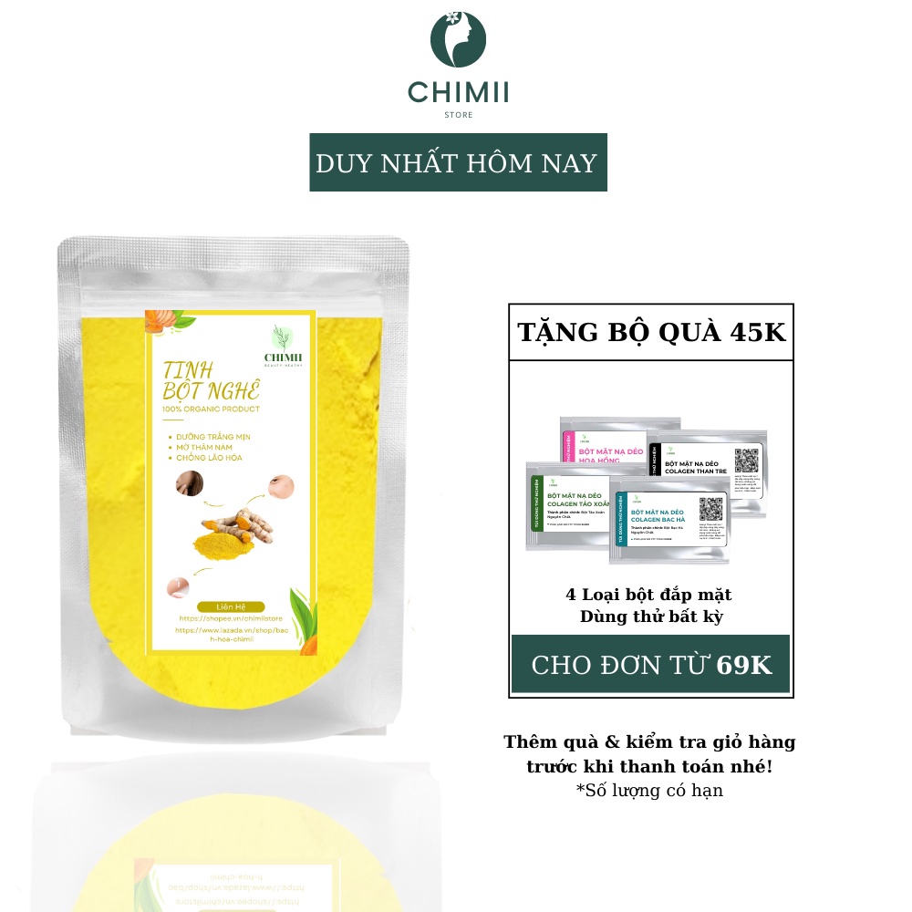 Tinh Bột Nghệ Vàng Nguyên Chất Organic 100G