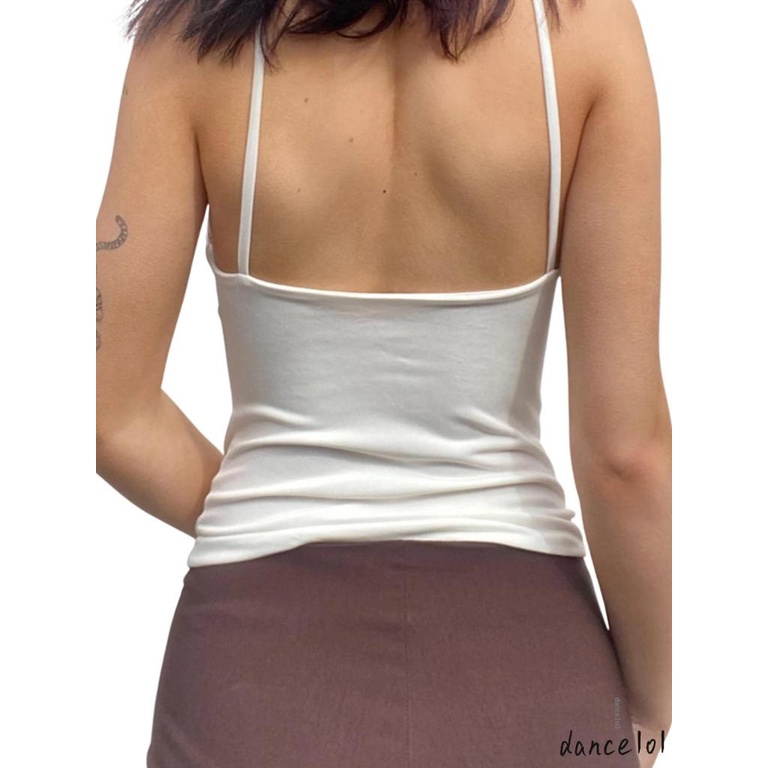 Áo Hai Dây Cổ Chữ U Màu Trơn 1O1 Dành Cho Nữ Tập Múa