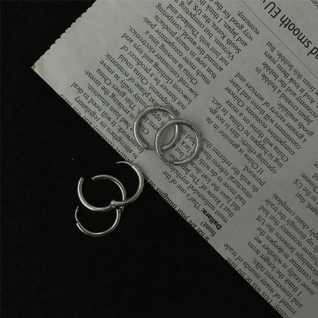 Khuyên tai 22245 bằng thép không gỉ đơn giản hợp thời trang cho nam và nữ