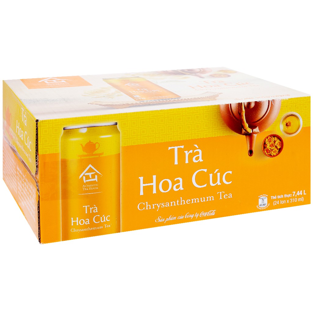 Thùng 24 lon Trà Hoa Cúc Authentic Tea House 310ml/lon