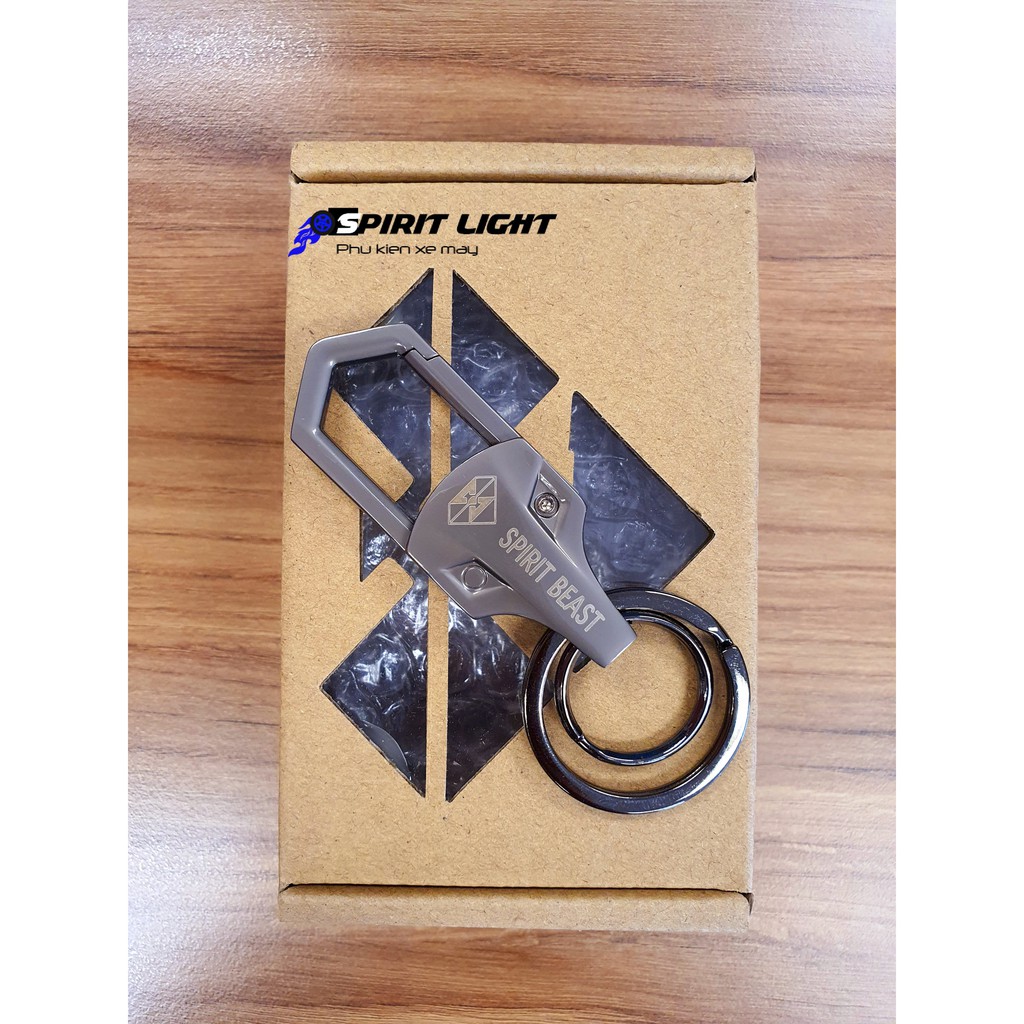 Móc chìa khóa Spirit Beast chính hãng treo quần màu titan titanium xanh tím 7  màu , xám lông chuột