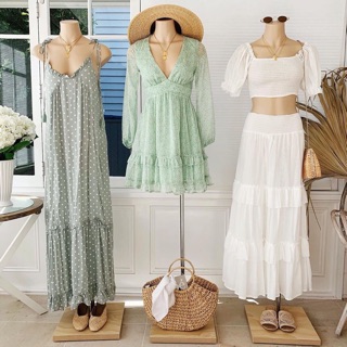 Chân váy tầng boho