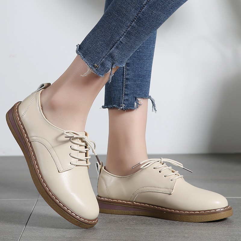 Fashion women's shoes Size:34-41 Giày thường Giày da cao cấp Giày đế bằng Giày sinh viên Giày chính thức Loafers