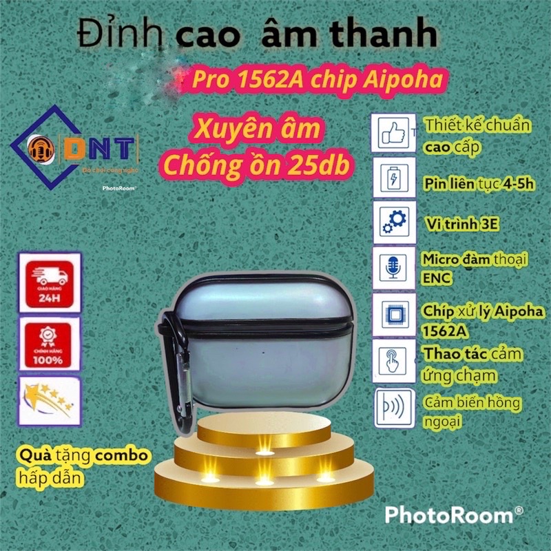 Tai nghe Ap Pro Gen2 ANC 1562A_pin 8h_xuyên âm, chống ồn