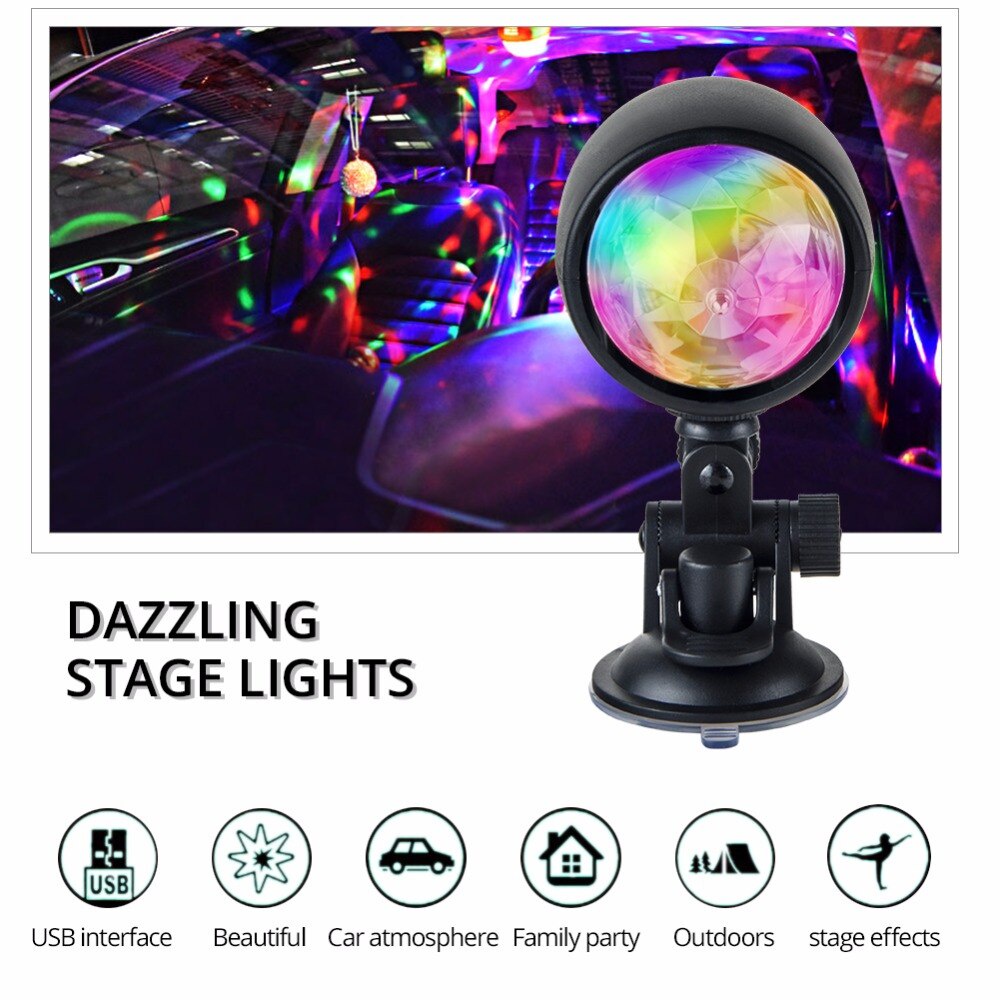 Rehoboth Nội thất ô tô Bầu không khí Ngôi sao Ánh sáng DJ với Đèn flash Usb Rgb Đèn nhấp nháy Ma thuật Đèn xung quanh Đèn nền tự động cho bữa tiệc KTV