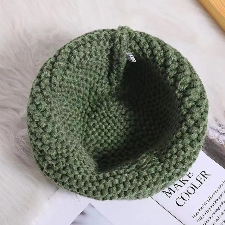 Mũ len hình ếch nón trùm đầu Thu Đông dễ thương thời trang Hàn Quốc cho bé