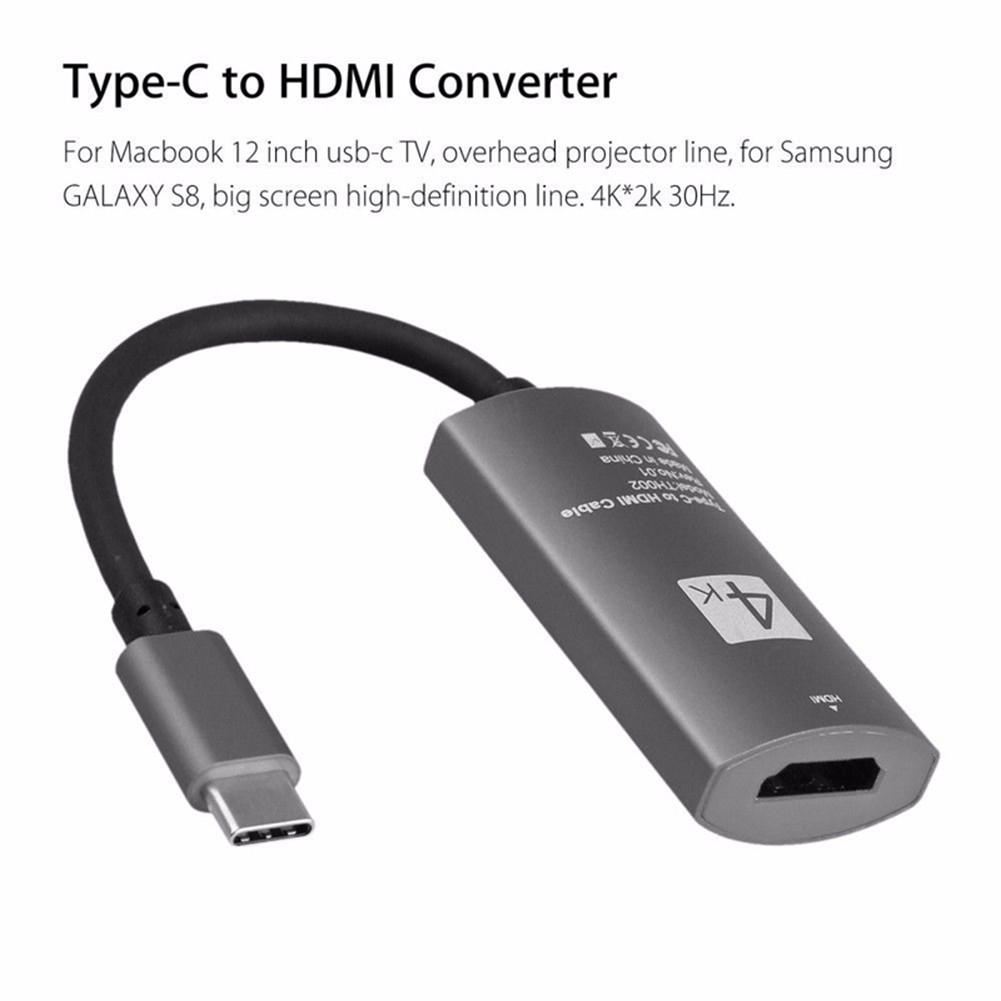 Dây Cáp Chuyển Đổi 4k Usb 3.1 Type-c Sang Hdmi Hd Cho Hdtv Laptop Phones