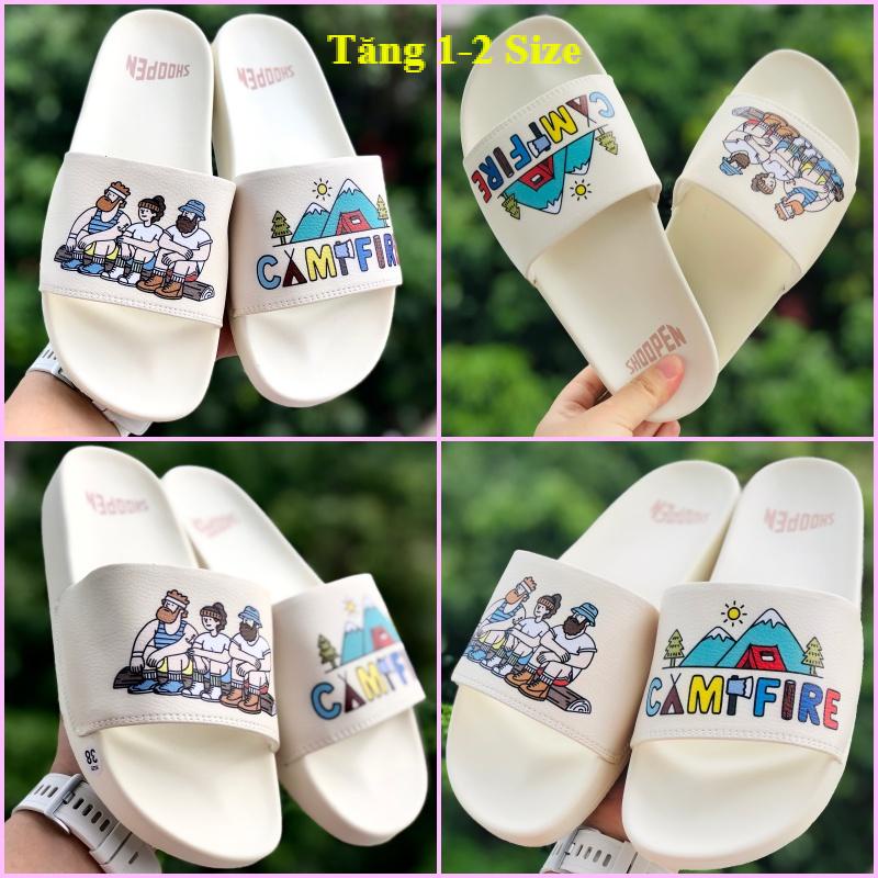 Dép unisex 𝐌𝐋𝐁 cắm trại ❤️FREESHIP + Hộp+ Tăng 1-2 size❤️ dép shoopen campfire quai ngang nam nữ