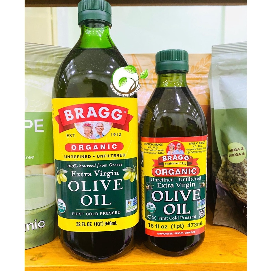 Dầu Olive Ép Lạnh Bragg 473ml Hàng Mỹ Chính Ngạch