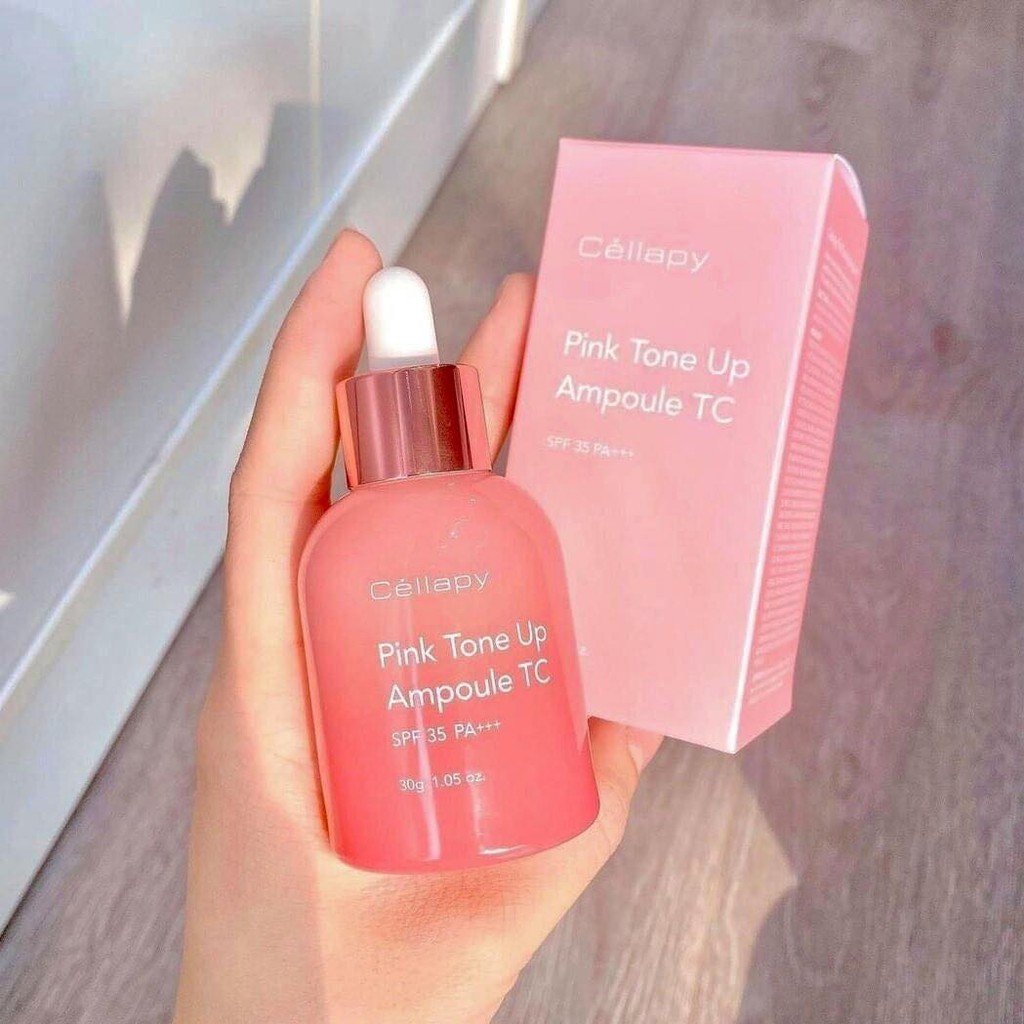 [Mã SKAMSALEP6 giảm 10% tối đa 100K đơn 150K] TINH CHẤT DƯỠNG TRẮNG CĂNG BÓNG NÂNG TONE DA CELLAPY PINK TONE UP AMPOULE | BigBuy360 - bigbuy360.vn