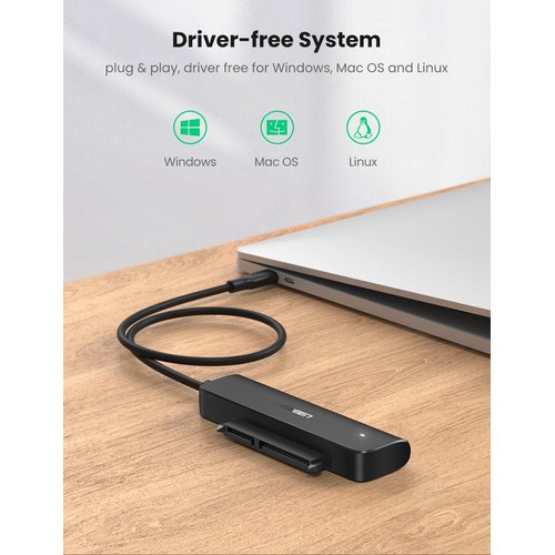 Cáp Chuyển USB Type C to SATA Cho Ổ Cứng 2.5 inch Ugreen 70610 - Hàng Chính Hãng