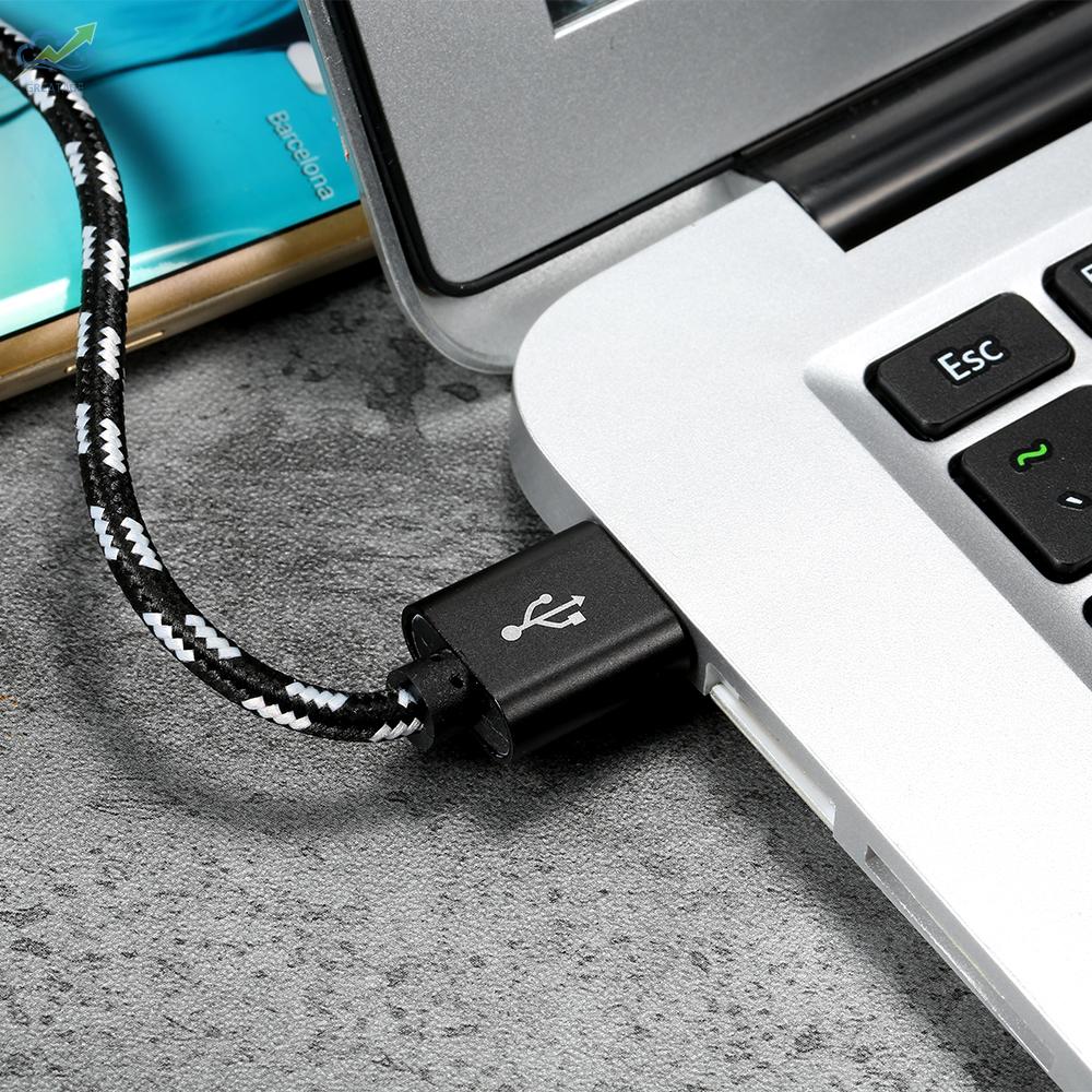 g☼USB Type C Charger Cable Charging Data Cable Type-C Phone Cable Data Sync Nylon Braided  Replacement for    Black