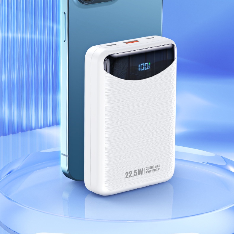 Pin dự phòng sạc nhanh Remax RPP-68 Ritry II Series 20000mAh siêu nhỏ gọn - hỗ trợ QC 22.5W và PD 20W (trắng)