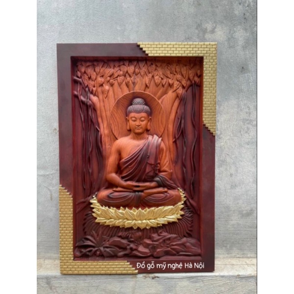 Tranh đức phật thích ca mâu ni gỗ hương