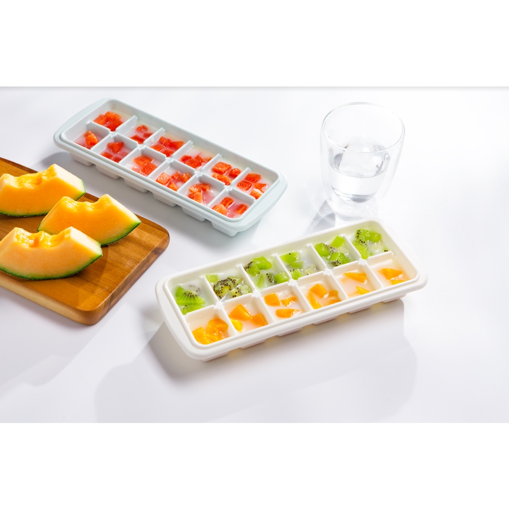 Khay đá vuông 12 viên Kari làm đá, làm thạch, trữ đồ ăn dặm chính hãng Inochi