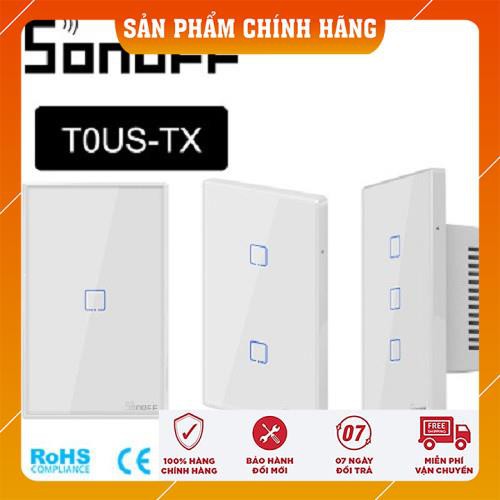 Công Tắc Wifi Thông Minh Sonoff T0 US 3 Nút Cao Cấp(New version 2019)