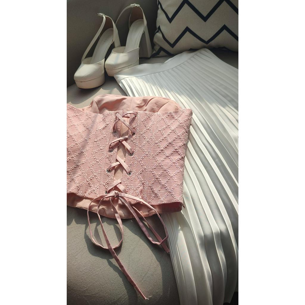 A017-Áo corset đan dây