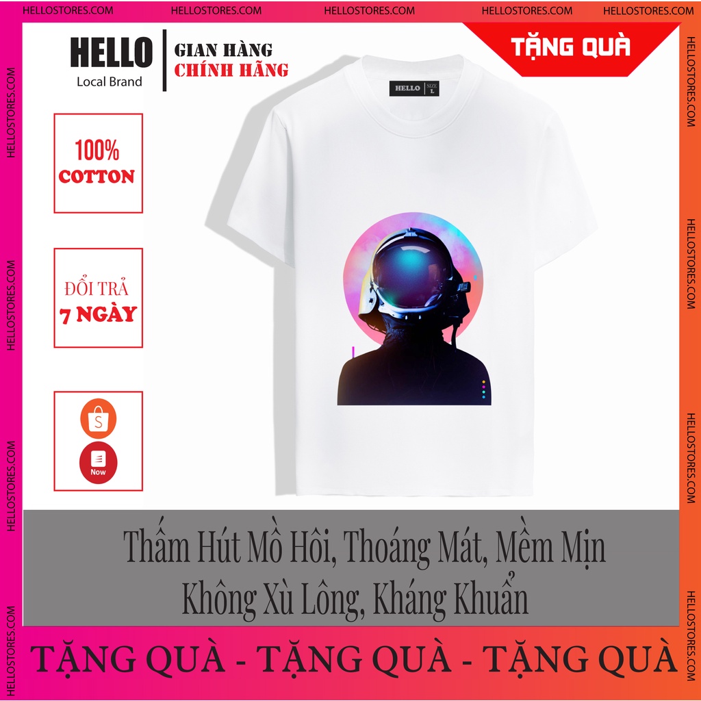 Áo phông Áo thun Unisex tay lỡ form rộng , thun cổ tròn tay lỡ mix đồ cực kỳ đơn giản in hình Hello Baugasm UFO_Ap52 | BigBuy360 - bigbuy360.vn