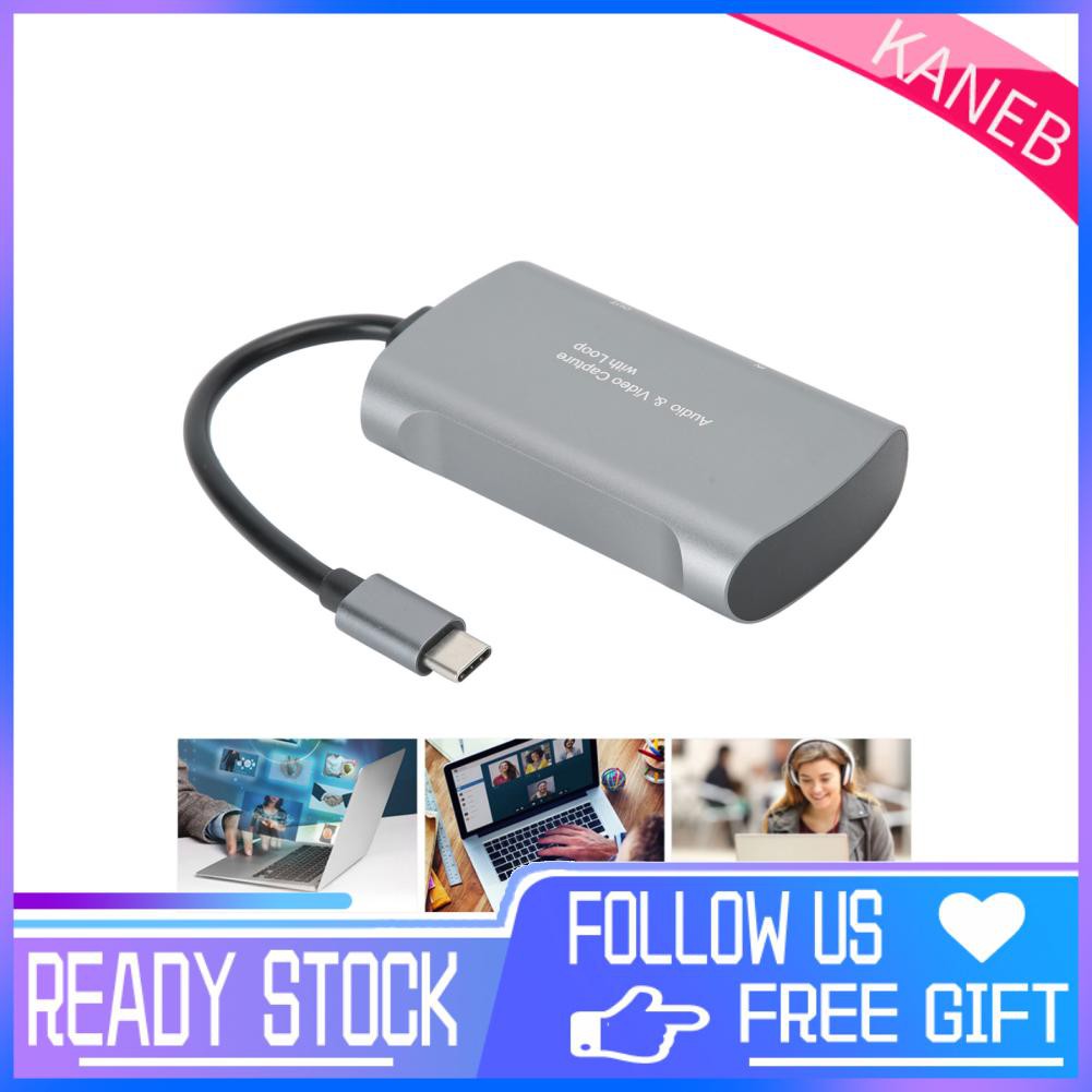Kaneb Video Capture Card  Small Size Ultra‑thin Portable HDMI/F Maximum Input Conference Recording
