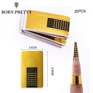 BORN PRETTY Set 20 miếng dán định hình móng tay hỗ trợ làm nail