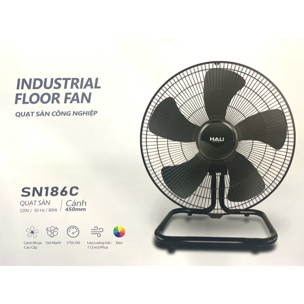 Quạt sàn Hali SN196C-SN199 80W  80w cánh hàng chính hãng