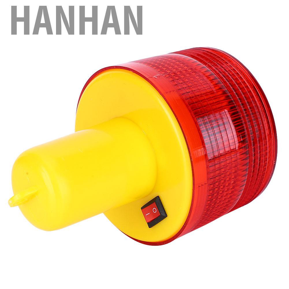 HANHAN 1pc Solar LED Emergency Warning Flash Light Alarm Lamp Traffic Road Boat Red