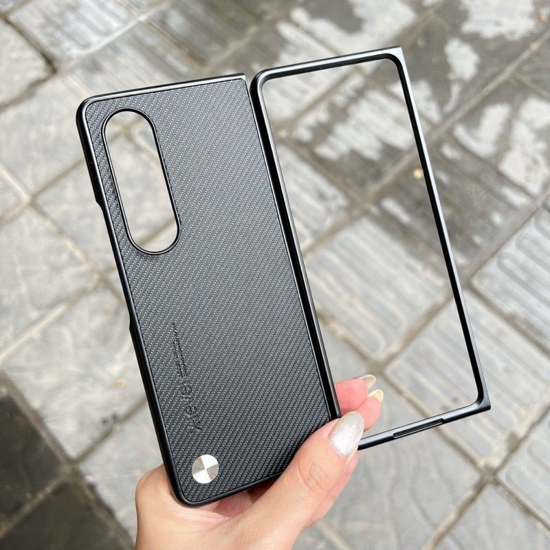 Ốp Lưng Vải Sợi Cacbon Sam Sung Galaxy Z Fold 4, Z Flip 4 , Z FLIP 3 , Z FOLD 3 ,Z FOLD 2 Hãng X-LEVEL Sang Trọng