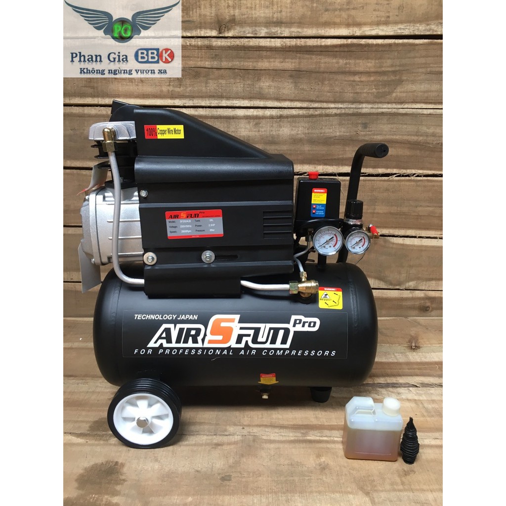 Máy nén khí SFUN 30L, máy nén khí có dầu 100% dây đồng