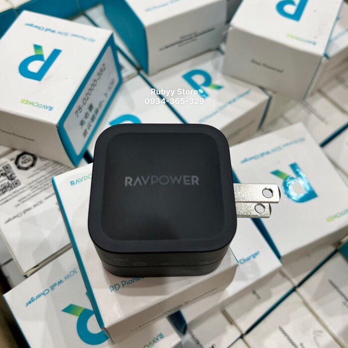Củ Sạc RAVPower 30W - Sạc Nhanh ( Tặng Kèm Cáp Dù I.ma.c)