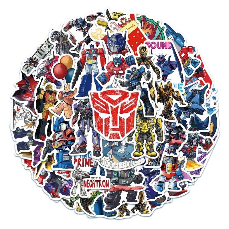 50 Sticker hình Robot Optimus Prime-Series chống thấm nước dán trang trí đa năng