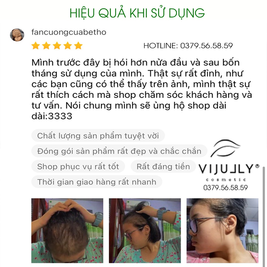 Combo Vijully Liệu trình giảm rụng tóc, 1 chai dầu gội 350ml +1 chai dầu xả 350ml+1 chai tinh dầu bưởi 150ml