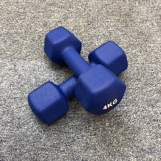 Tạ tay cao su nữ 4kg màu xanh - 1 đôi