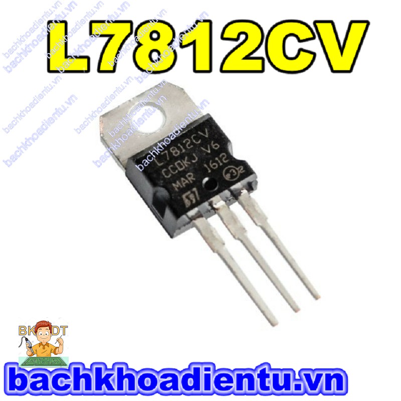 IC nguồn  ổn áp L7812 chính hãng.