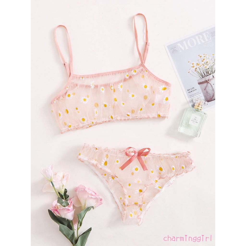  Bộ Đồ Lót Lưới In Hoa Cúc Gợi Cảm Cho Nữ | BigBuy360 - bigbuy360.vn