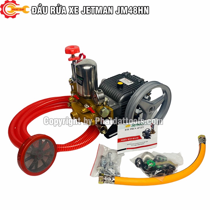 Đầu Bơm Xịt Rửa Xe Cao Áp JETMAN JM48HN - Chuyên Dụng Xịt Rửa Oto, Xe Máy, Vệ Sinh Máy Móc, Nhà Xưởng, Sân Vườn