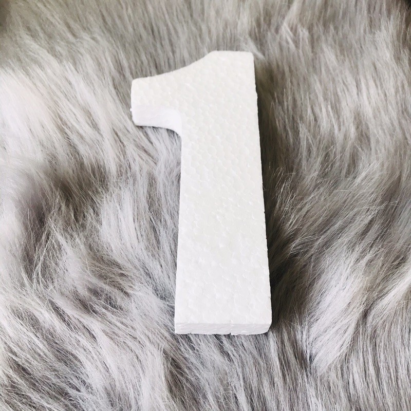 Số mút xốp tự đứng từ 0-9 trang trí sinh nhật HPBD