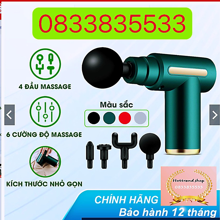 Máy Mát Xa Cầm Tay 32 Cấp Độ ,Súng Massage Toàn Thân,Chuyên Sâu Vai Lưng Giảm Đau