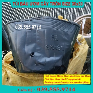 1kg túi bầu đen ươm cây tròn size 36x30 -