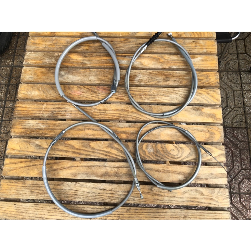 Bộ 4 dây : côn + thắng + Km + ga lưỡi gà cho xe honda 67-71 ghidong thấp màu xám sáng ga lưỡi gà