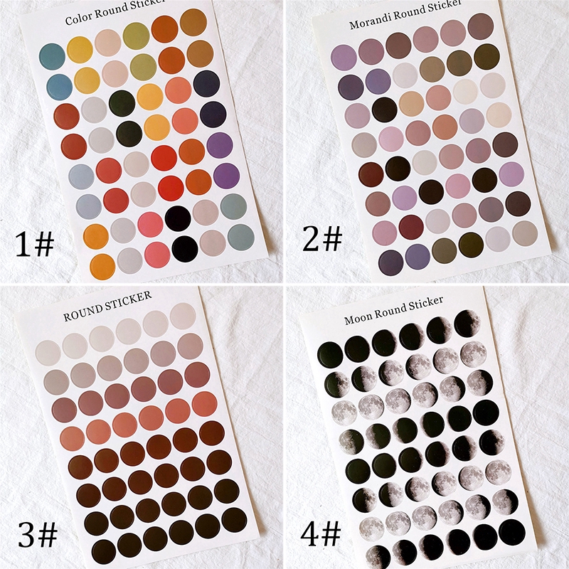 Nhãn dán hình tròn trang trí nhật kí/sổ tay/scrapbook