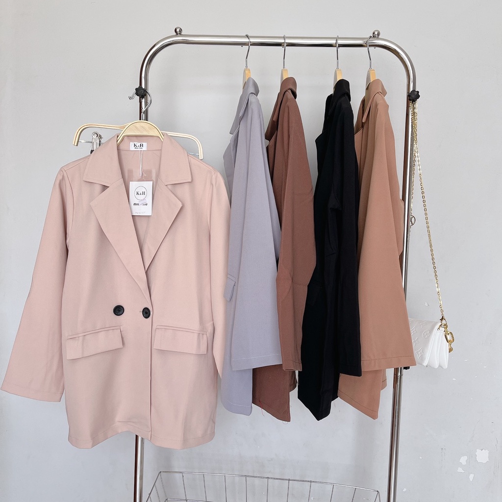 Áo Khoác Blazer 2 Nắp Túi Ngang Nữ Tính | Smide Clothing