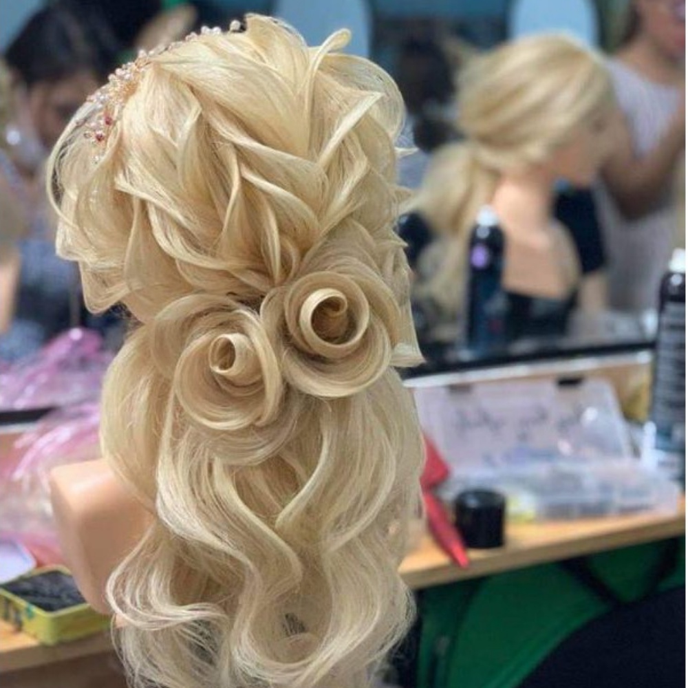 Đầu manocanh học tóc trang điểm - Đầu ken tóc thật, dày, óng mượt