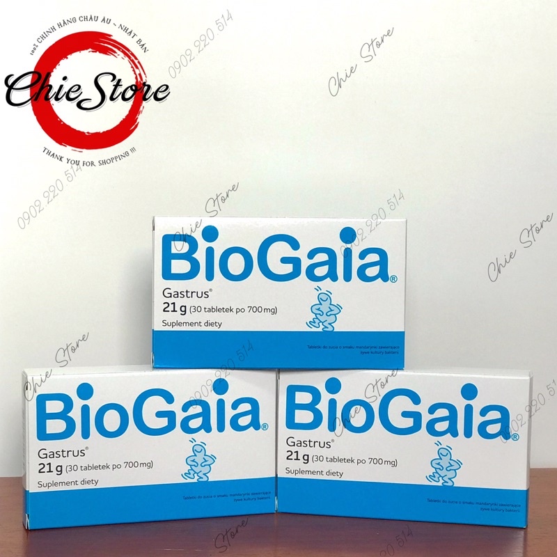 [MẪU MỚI] Men vi sinh Biogaia dạng viên nhai, hộp 10v - chính hãng