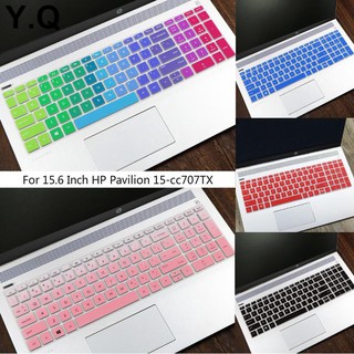 Miếng dán bảo vệ bàn phím laptop d.f.for 15.6 inch hp 15s pavilion 15 15-cc707tx bằng silicon siêu mỏng