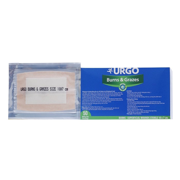 1 Miếng Băng cá nhân dành cho vết b ỏng, vết tr ầy xướt - Urgo Burn &amp; Grazes