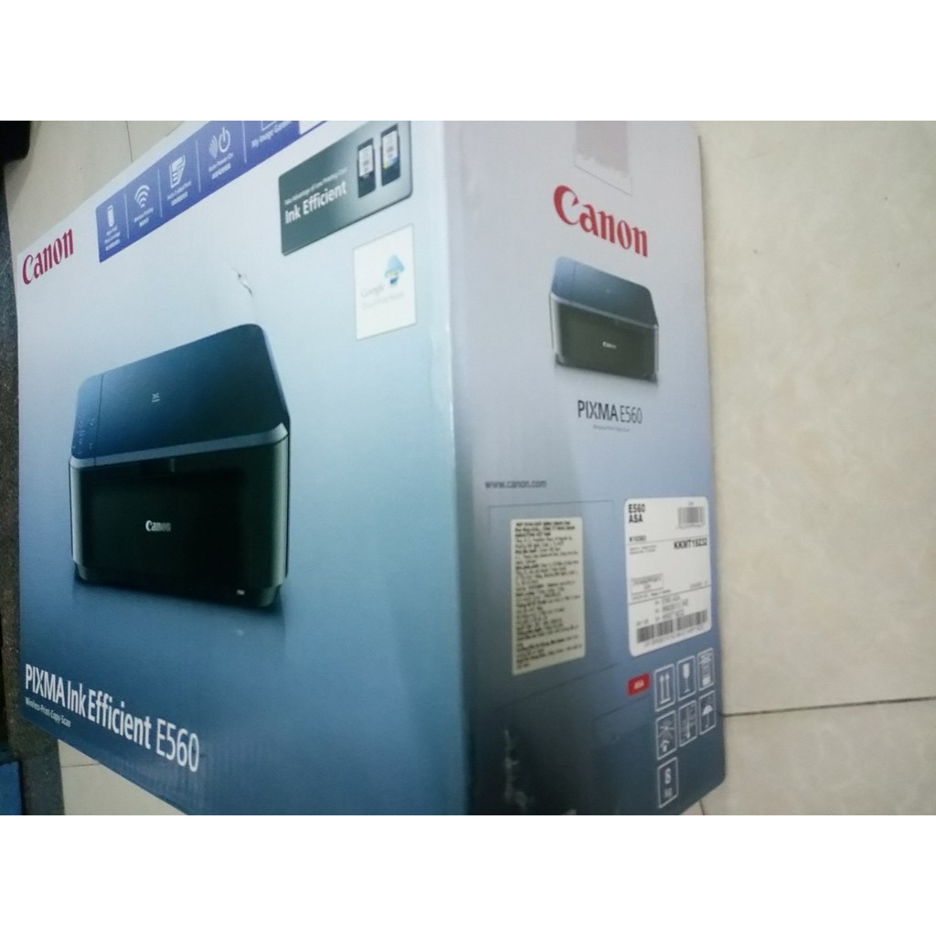 Máy in phun Canon Pixma E560 - IN, SCAN, COPY có WIFI- BH 12 tháng- CÓ THỂ GẮN MỰC LIÊN TỤC