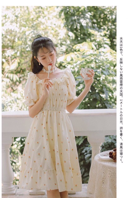 🎗Đầm Tiểu Thư Nhún Thun Chân Bèo🎗 | BigBuy360 - bigbuy360.vn