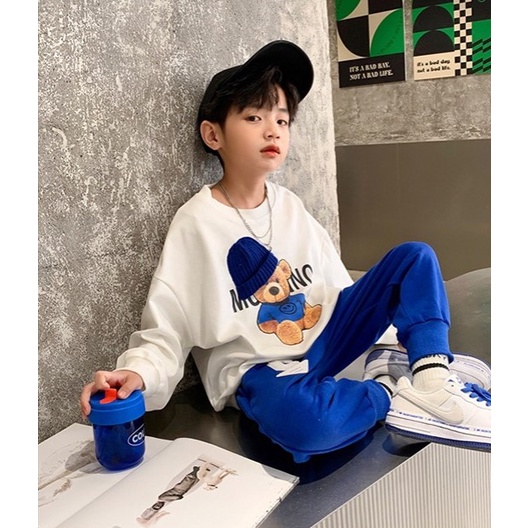 Bộ quần áo thu đông bé trai “MOTINO“ 14-48kg, đồ dài tay ấm áp cho bé trai 4-14 tuổi. Vải nỉ da cá dày đẹp. G49