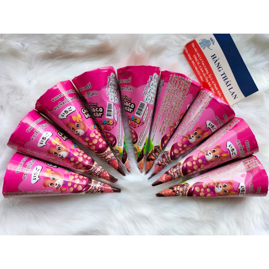 Bánh Ốc Quế Choco Bear Thái Lan 156g